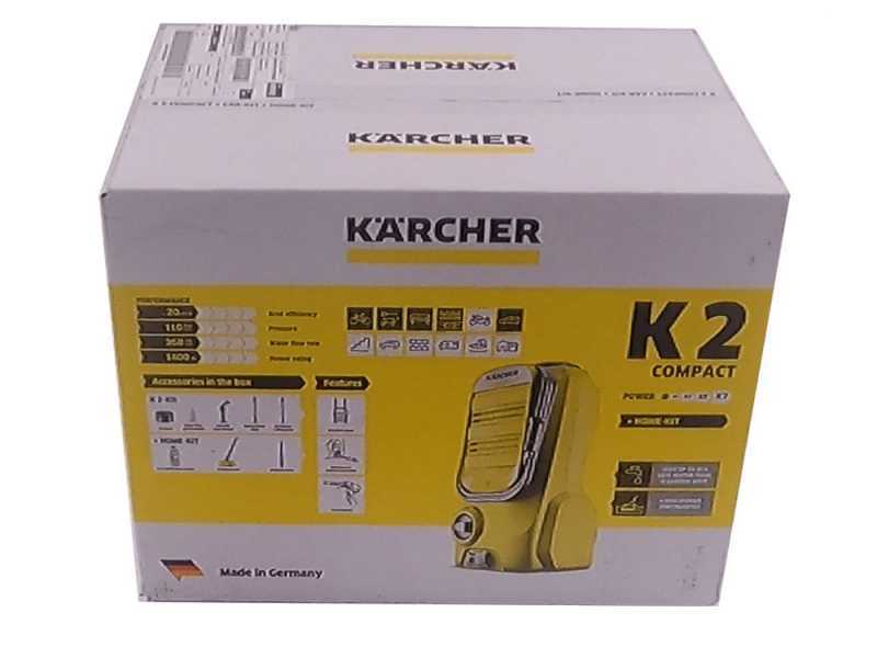 Karcher K2 Compact Home - Idropulitrice compatta ad acqua fredda - 360 lt/ora -110 Mbar