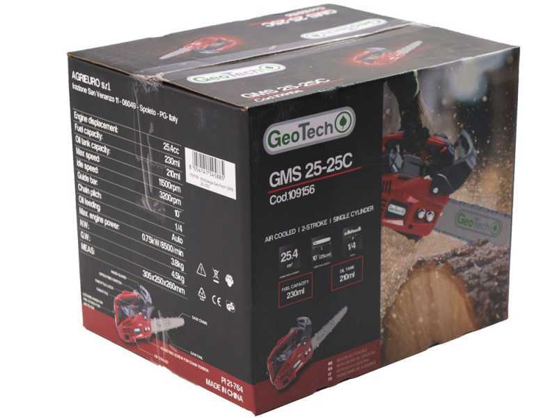 GeoTech GMS 25-25C - Motosega a scoppio da potatura - Lama carving 25cm