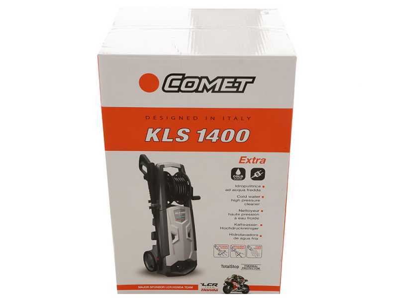 Comet KLS 1400 Extra - Idropulitrice a freddo semiprofessionale - Con avvolgitubo - 140 bar - 400 l/h
