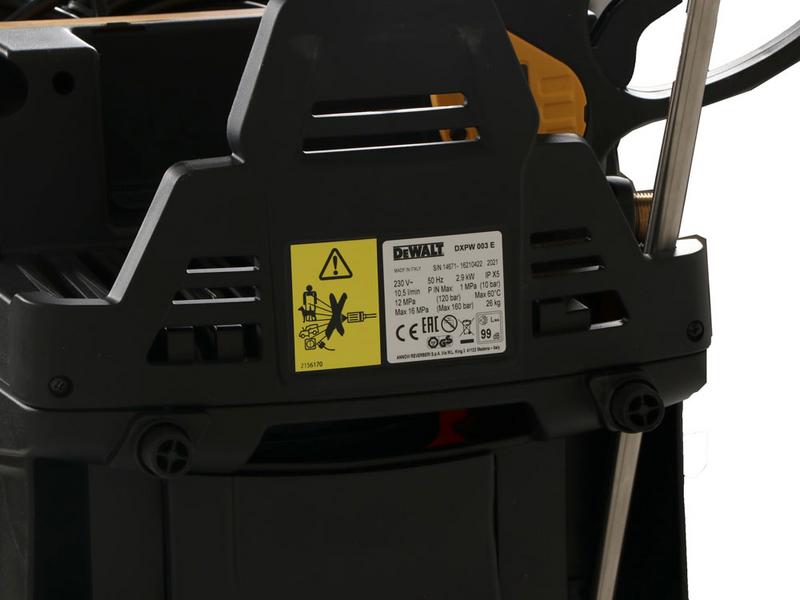 DeWalt DXPW 003E - Idropulitrice professionale a freddo - 160 bar - 630 lt/h