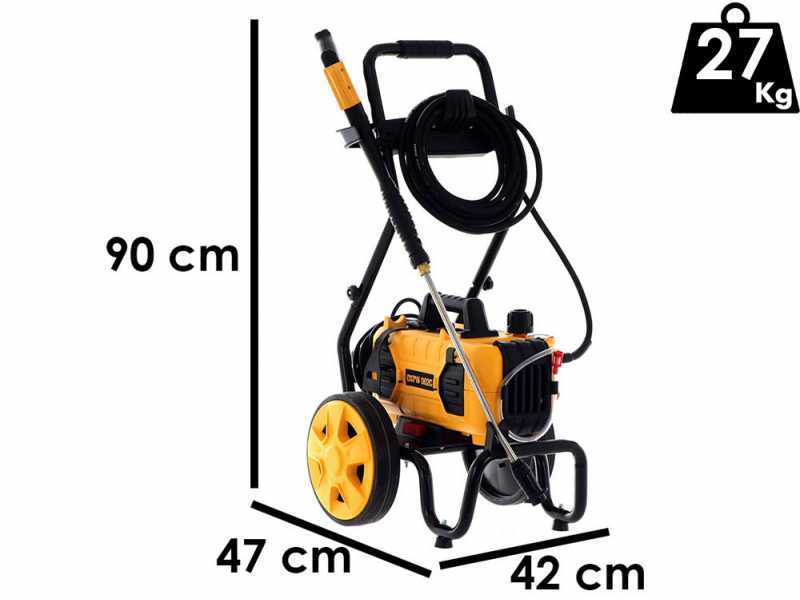 DeWalt DXPW 001CE KART - Idropulitrice professionale ad acqua fredda - 160 bar - 500L/H max - Con carrello removibile