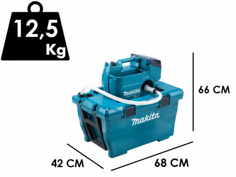 Makita DHW080ZK - Idropulitrice a batteria con vasca - 2x 18V 5Ah