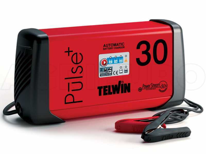 Telwin Pulse 30 - Caricabatterie multifunzione automatico - mantenitore - batterie 6/12/24V