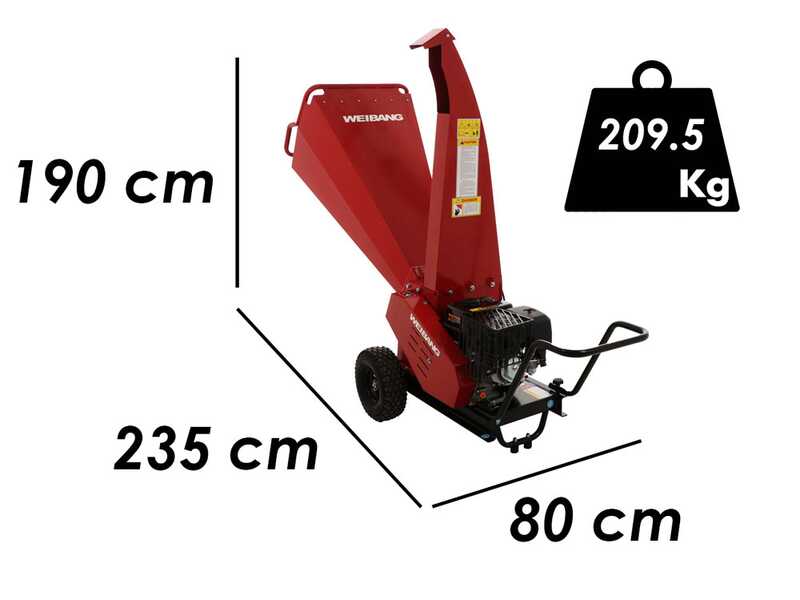 Weibang WBCH1013LCD - Biotrituratore a scoppio - Motore a benzina Loncin da 420cc