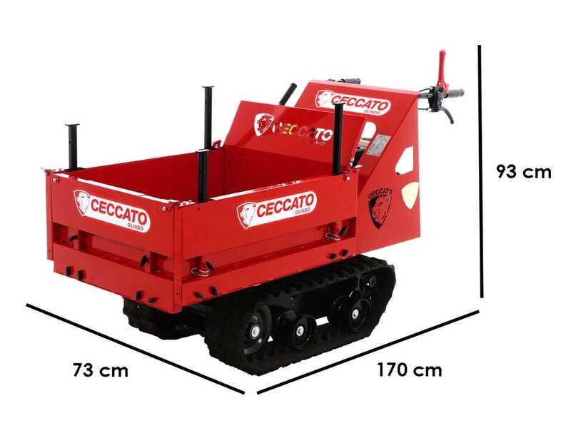 Ceccato Cingolone - Motocarriola cingolata cassone estensibile 350Kg