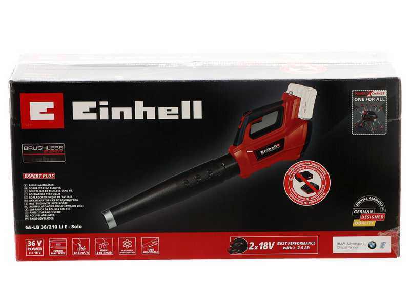 Einhell GE-LB 36/210 Li E - Soffiatore a batteria TURBO - 2x 18V 5.2Ah