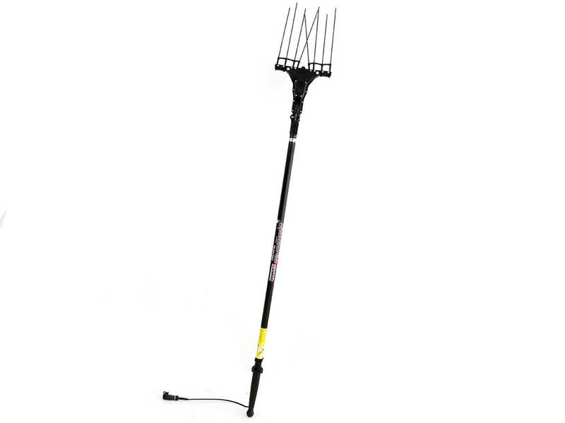 Zanon Karbonium EVO AL 200/K - Abbacchiatore elettrico 170/250 cm a batteria tipo auto con cavo in dotazione - Asta telescopica in alluminio