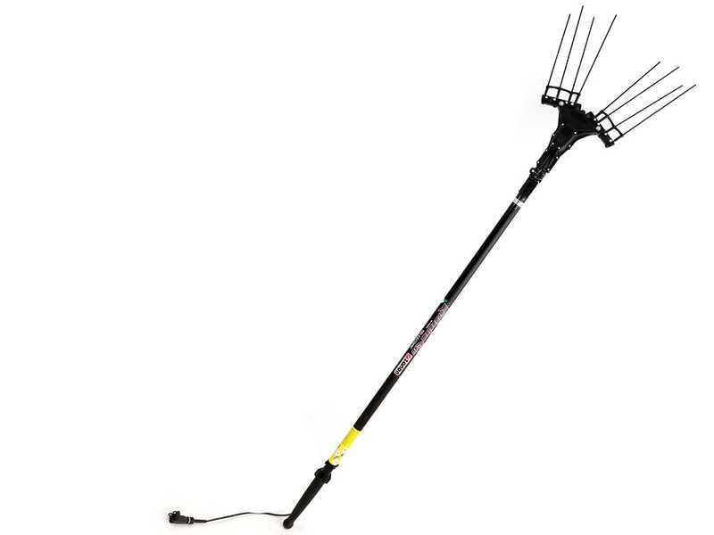 Zanon Karbonium EVO AL 300/K - Abbacchiatore elettrico 210/340 cm a batteria tipo auto con cavo in dotazione - Asta telescopica in alluminio