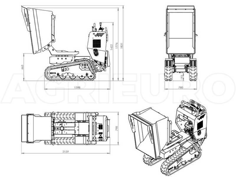 Motocarriola cingolata RAPTOR 6800 HDT - Honda GX270