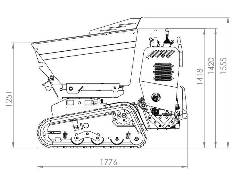 Hydraulinen rakenne moottorikärryssä