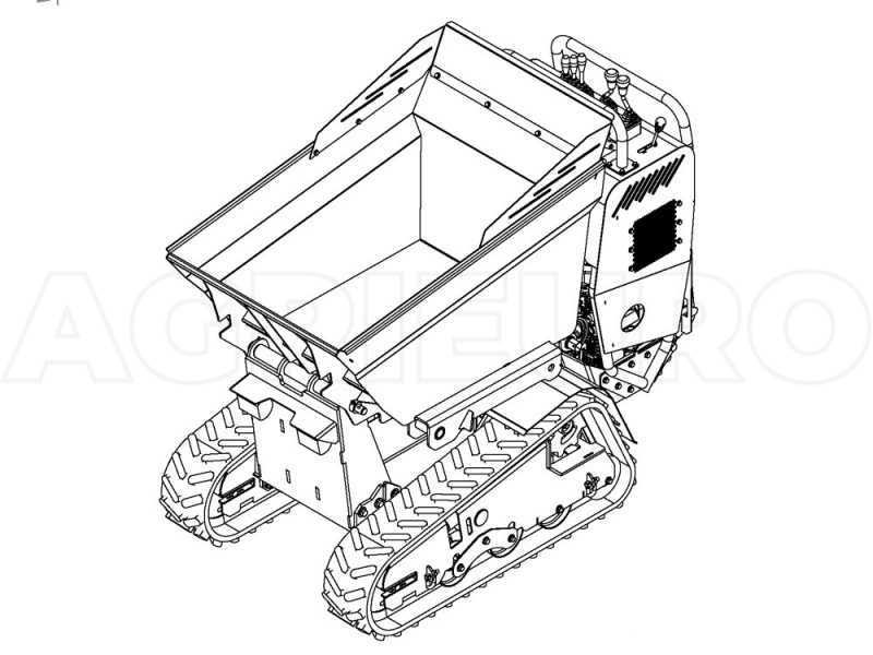 Motocarriola cingolata CARGO L 10000 HED 4.0 - Honda GXe630