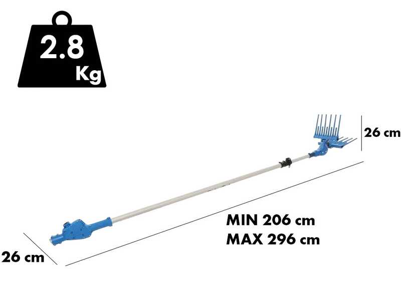 Paterlini B-Fly - Abbacchiatore elettrico - 12V - Asta in alluminio telescopica 206 - 296 cm