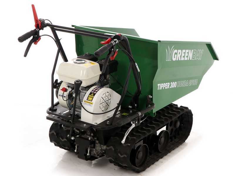 GreenBay TIPPER 300 HONDA GP160 - Motocarriola cingolata dumper ribaltabile 300Kg