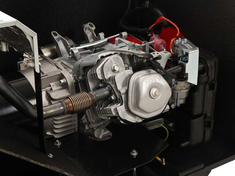 TecnoGen H8000SS/A - Generatore di corrente a benzina silenziato 5.8 kW - Continua 5.2 kW Monofase + ATS