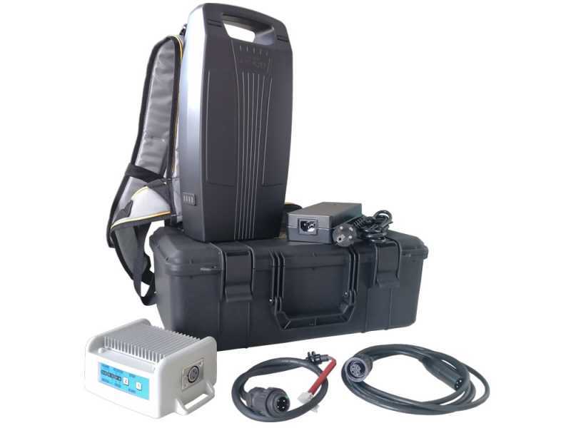Volpi Olytech Super Power 555XL - Abbacchiatore elettrico a batteria 240/360 - Batteria a zaino inclusa