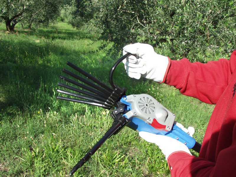 Lisam Oliwatt 2 - Abbacchiatore Elettrico a batteria - Con denti in Nylon  - Asta Telescopica