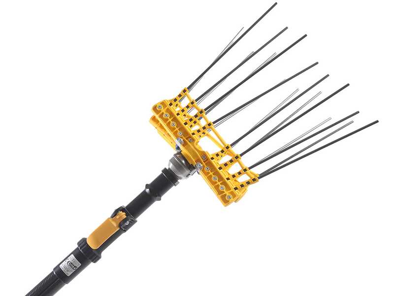 Lisam Swing - Abbacchiatore Elettrico a batteria - Con 8 + 8 denti in carbonio - 220-300 cm - Asta Telescopica