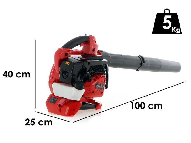 BlueBird BLV 281 - Soffiatore aspiratore a scoppio motore 2 tempi - Con sacco