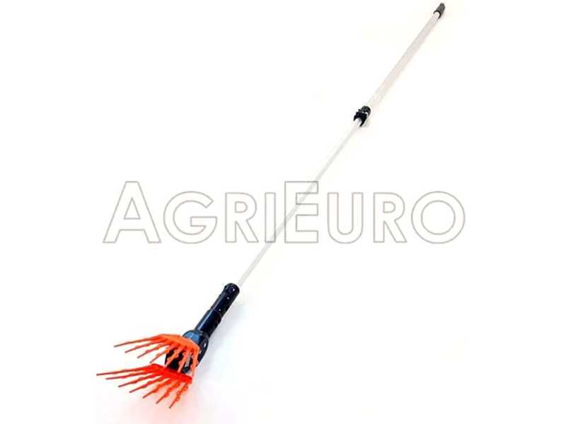 TecnoVIR Olivir - Abbacchiatore elettrico a batteria - asta telescopica in alluminio 120-200 cm