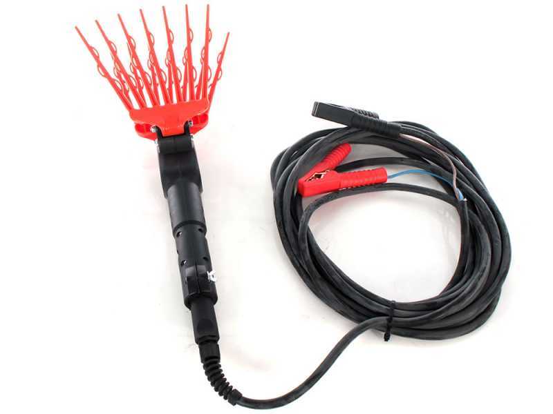 TecnoVIR Olivir - Abbacchiatore elettrico a batteria 185-330 cm - asta telescopica in alluminio