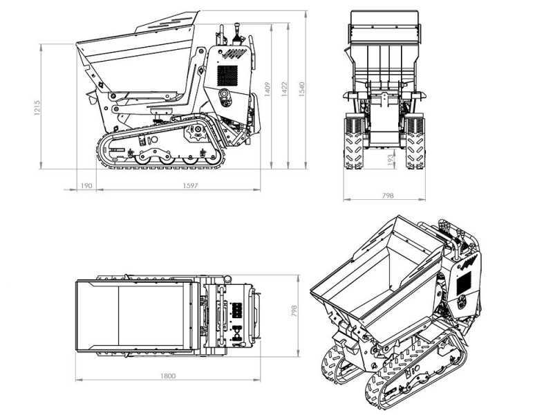 Motocarriola cingolata RAPTOR 7800 YEDH - Yanmar L100E - Con pala