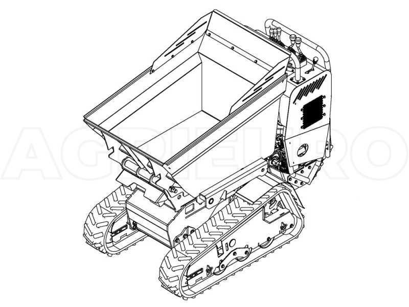 Motocarriola cingolata CARGO J 10000 HEDT 4.0 con joystick - Honda GXe630 - Con pala
