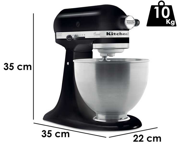 KitchenAid Classic 5K45SS-EBM Nero Onice - Impastatrice Planetaria