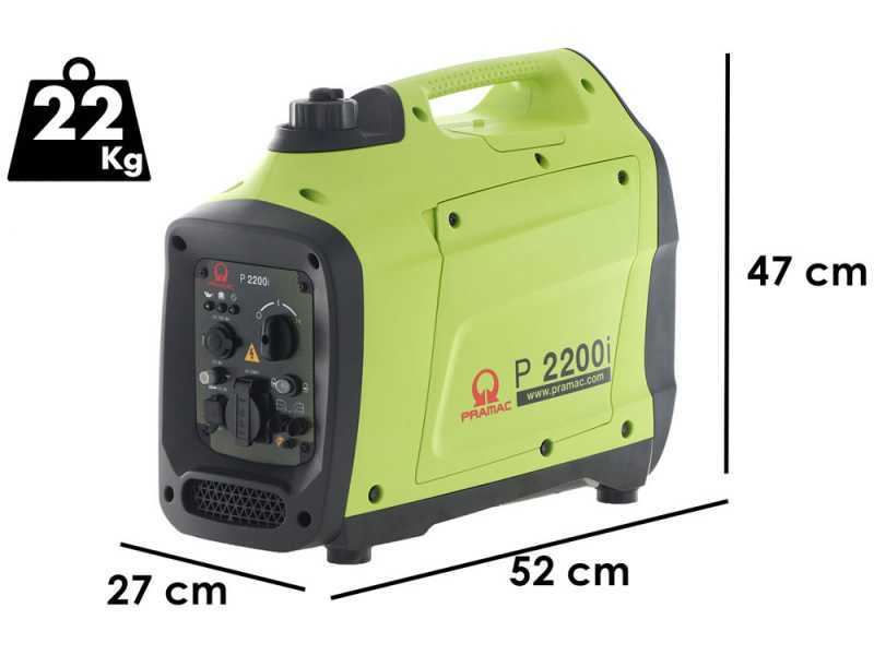 Pramac P2200i - Generatore di corrente ad inverter silenziato 2.1 kW - Continua 1.9 kW Monofase