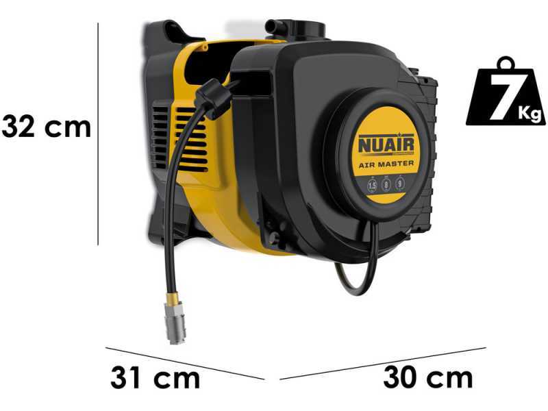 Nuair Air Master - Compressore monofase a muro, oil-less - Motore 1.5 HP 
