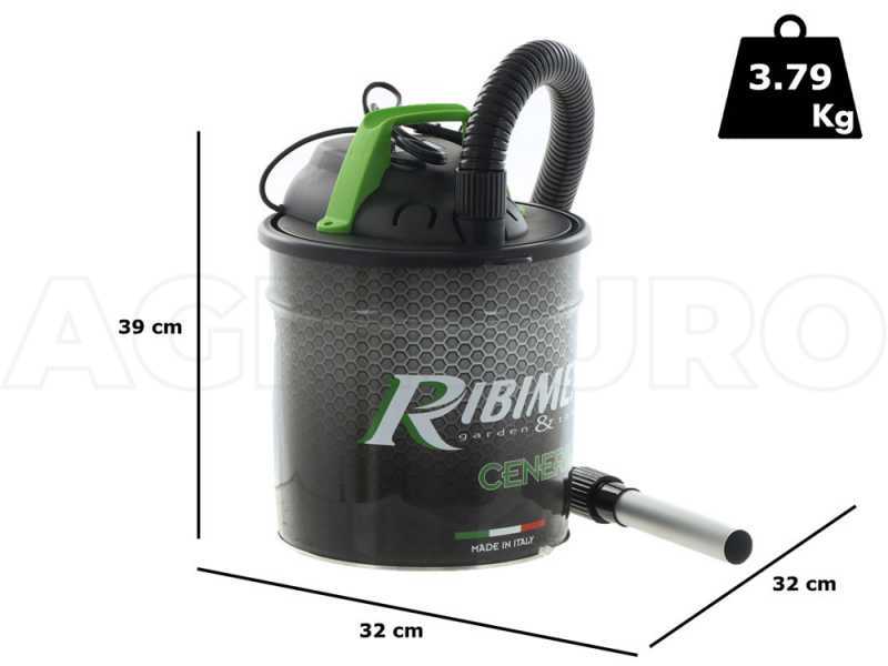 Ribimex Cenerill - Aspiracenere a bidone - 18L