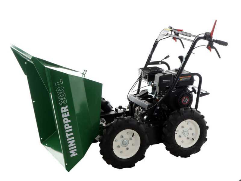 GreenBay MiniTipper 300 L - Motocarriola 4x4 con motore Loncin G200F