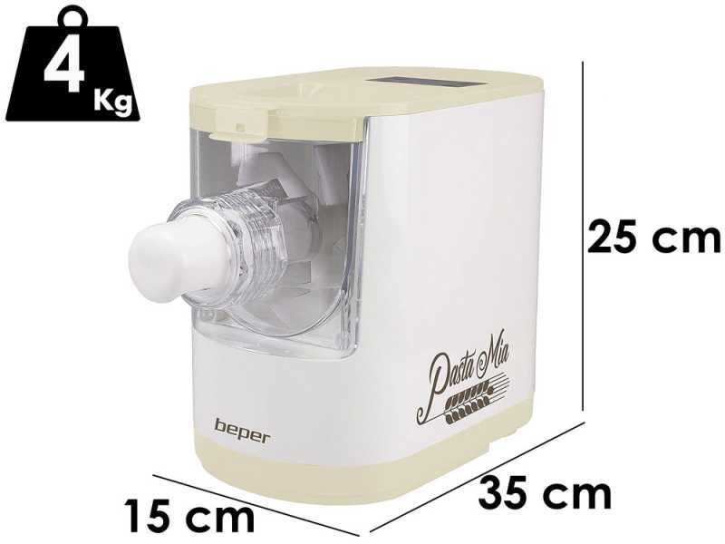 Beper Pasta Mia - Macchine per la pasta elettrica 2 in 1 - Impasta ed estrude