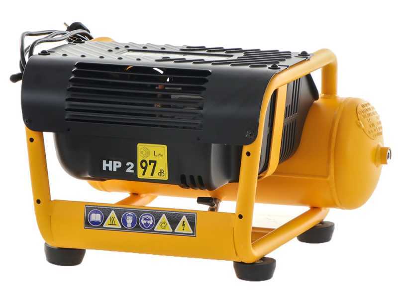 DeWalt DPC10RC-QS - Compressore aria elettrico portatile monofase, oil-less - Motore 2 HP - 10 lt
