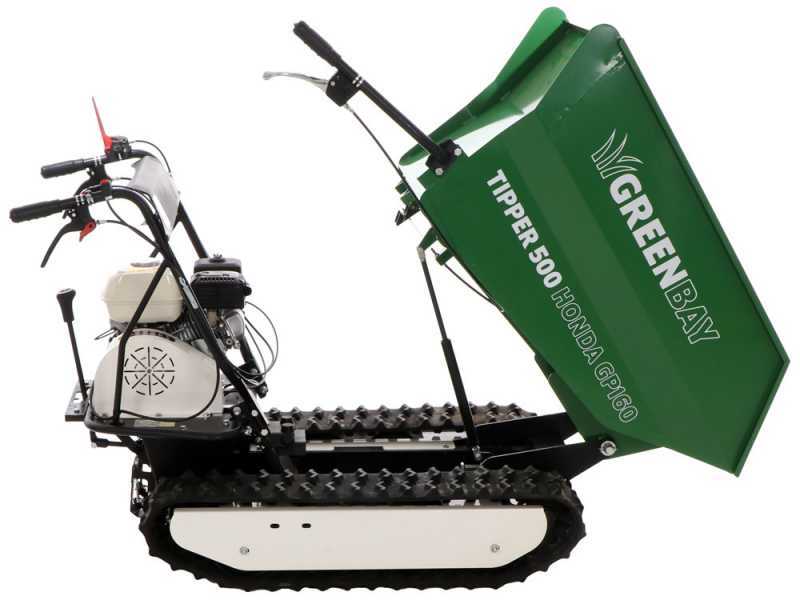 GreenBay TIPPER 500 HONDA GP160 - Motocarriola cingolata dumper  - Portata 500Kg