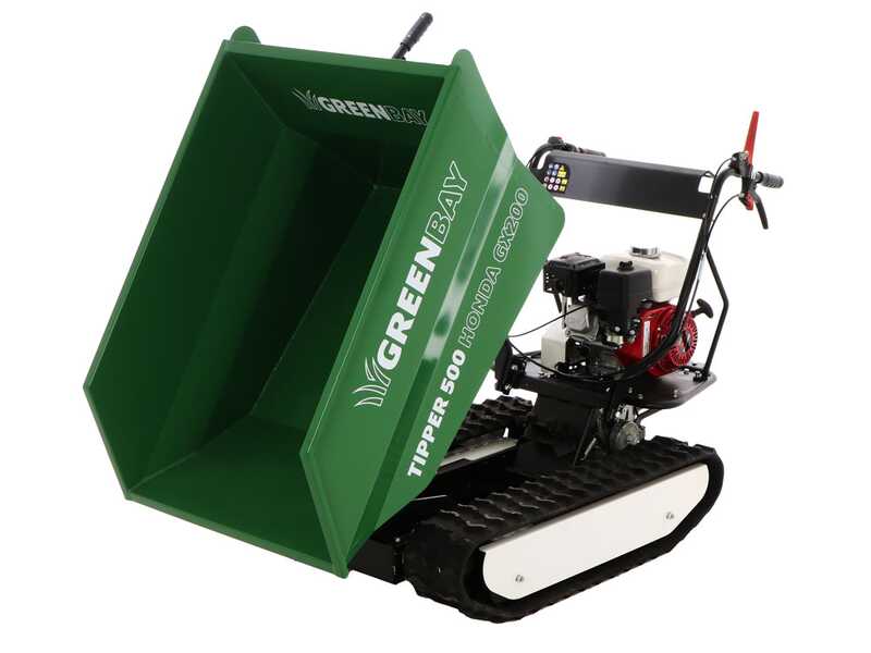 GreenBay TIPPER 500 HONDA GX200 - Motocarriola cingolata dumper - Portata 500Kg