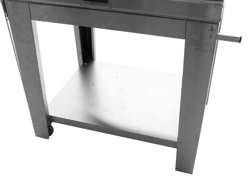 Fontana Mangiafuoco INOX - Forno a legna da esterno con carrello