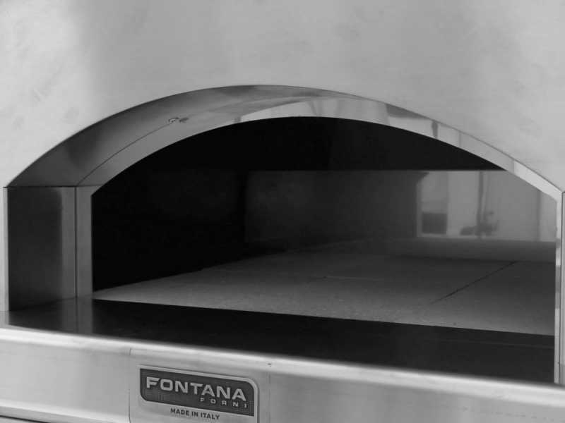 Fontana Mangiafuoco INOX - Forno a legna da esterno con carrello