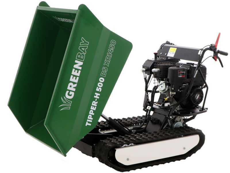 GreenBay TIPPER-H 500 BS XR1450 - Motocarriola cingolata cassone dumper idraulico
