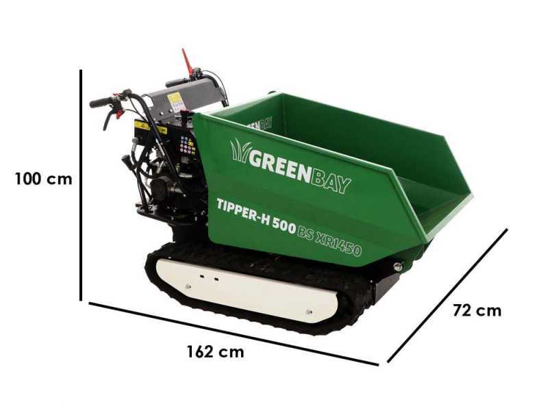 GreenBay TIPPER-H 500 BS XR1450 - Motocarriola cingolata cassone dumper idraulico