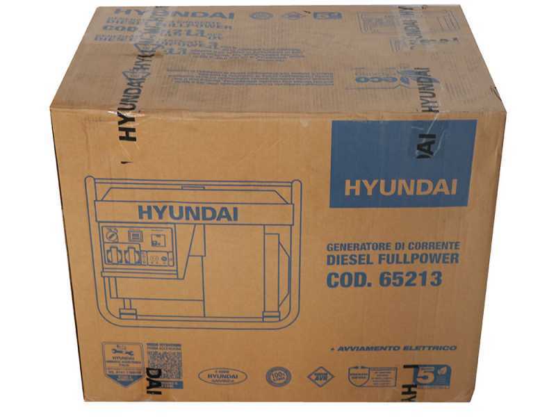  Hyundai DHY8500LET - Generatore di corrente diesel 6 kW - Continua 5.5 kW Full-Power