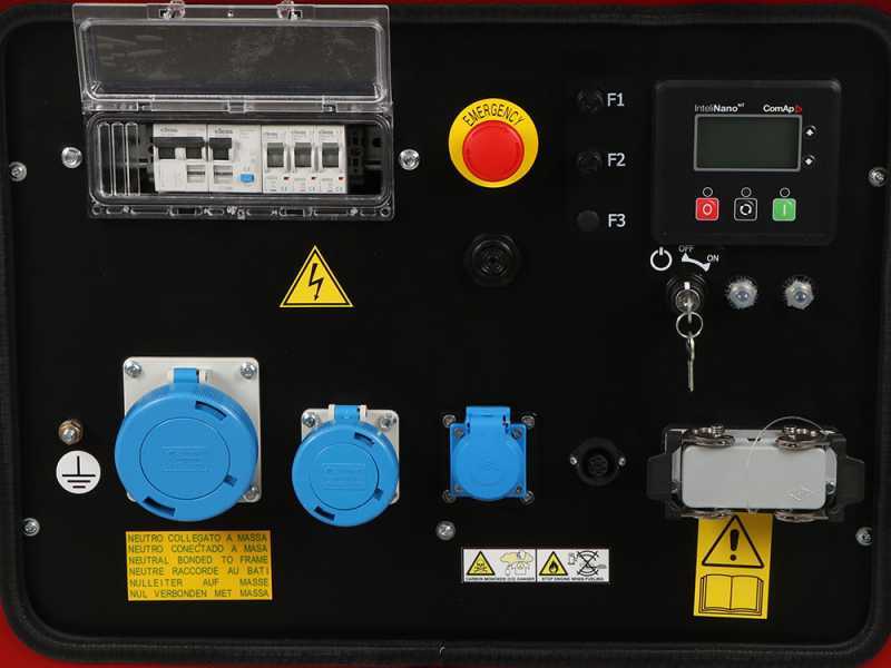 MOSA GE SX-9000 KDM - Generatore di corrente diesel silenziato 8.3 kW - Continua 7.5 kW Monofase + ATS