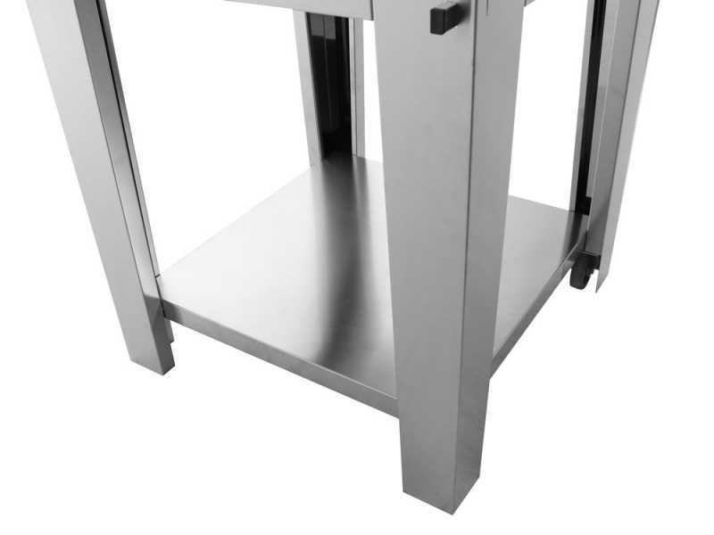 Fontana Margherita INOX - Forno a legna da esterno con carrello