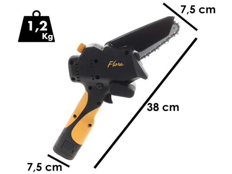 Agritec Flora PCP100A - Potatore a batteria manuale - 2 batterie da 14.4V 2.6Ah