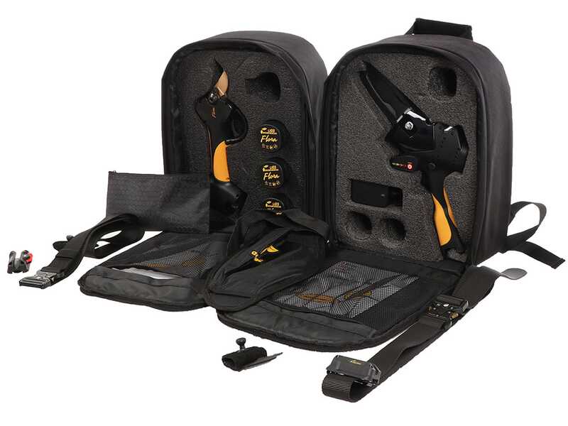 Agritec Flora PCP100A + PC32 - Kit Potatore a batteria manuale + Forbici elettriche da potatura - 3x 14.4V  2.5Ah - Diametro di taglio 32mm