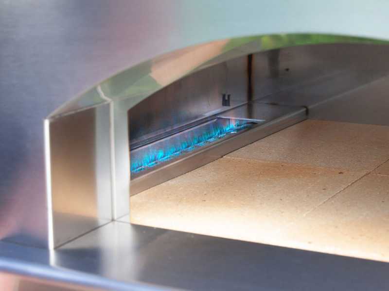 Seven Italy Persefone Rosso - Forno a gas da esterno con carrello
