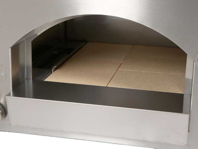 Seven Italy Persefone Rosso - Forno a gas da esterno con carrello