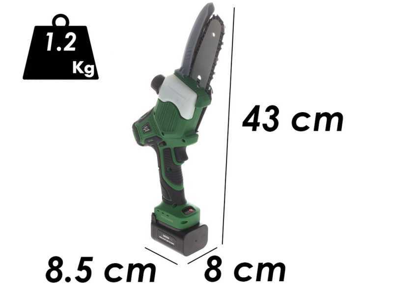 GreenBay TopSaw 5C - Potatore a batteria su asta - 2 batterie da 16,8V - 2Ah