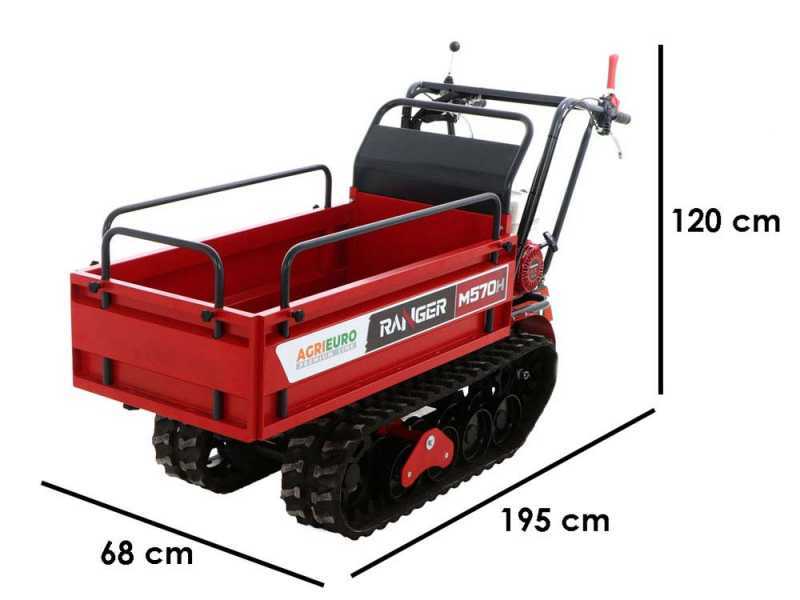 Motocarriola cingolata estensibile Ranger M570 H-E - Motore Honda GX200 - Avviamento elettrico