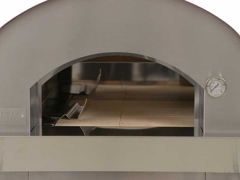 Seven Italy Persefone Rosso - Forno a legna da esterno con carrello