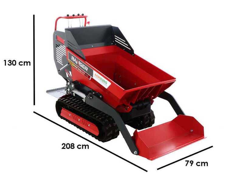 Motocarriola cingolata dumper Ranger H570 HDP-E - Motore Honda GX200 - Cambio idrostatico